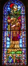 Saint Vincent Stained Glass The Se Cathedral Lisbon Portugal