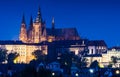 Saint Vitus Cathedral, Prague twilight view