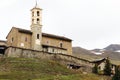 Church of mountain village of Saint-VÃÂ©ran, France Royalty Free Stock Photo