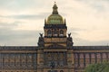 Saint Wenceslas Statue and Prague National Museum Royalty Free Stock Photo