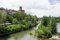 Sainte-Cecile Cathedral of Albi and river view of Albi France