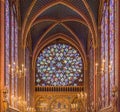 Interior of Sainte-Chapelle, Paris, france Royalty Free Stock Photo