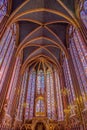 Sainte Chapelle, Paris with stained glasses windows