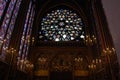 Sainte Chapelle, a royal chapel within the medieval Palais de la Cite in Paris, France