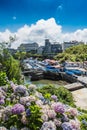 Church Sainte-EugÃÂ©nie Biarritz overlooking the port Vieux Royalty Free Stock Photo