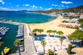 Sainte Maxime beach and coastline aerial view Royalty Free Stock Photo