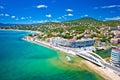 Sainte Maxime beach and coastline aerial view Royalty Free Stock Photo