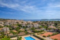 Sainte-Maxime town panorama view Royalty Free Stock Photo