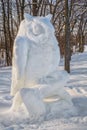 Snow Sculpture in Ste-Rose Laval Royalty Free Stock Photo