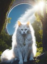 the Saintly Cat. AI generated