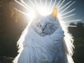 the Saintly Cat. AI generated