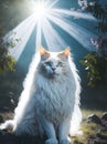 the Saintly Cat. AI generated