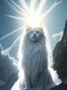 the Saintly Cat. AI generated