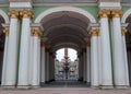 From SaintPetersburg Hermitage to Dvortsovaya square Royalty Free Stock Photo