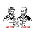 The Saints Apostles Peter and Paul Royalty Free Stock Photo