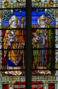 Saints Athanasius and Gregorius - Stained Glass Royalty Free Stock Photo