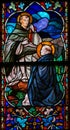 Saints Dominic and Thomas Aquinas - Stained Glass Royalty Free Stock Photo