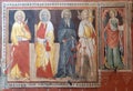 Saints, fresco painting in San Petronio Basilica in Bologna