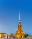 Saints Peter and Paul Cathedral Orthodox church with golden spire Royalty Free Stock Photo