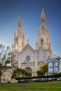 Saints Peter and Paul Church in San Francisco, California, USA during sunny day with blue sky Royalty Free Stock Photo