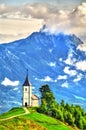 Saints Primus and Felician Church in Jamnik village, Slovenia Royalty Free Stock Photo