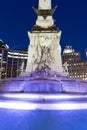 Saints and Sailors monument at night, Indianapolis, Indiana, USA Royalty Free Stock Photo