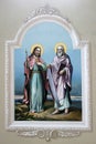 Saints Simon and Judas Thaddeus, fresco in the church of the Exaltation of the Holy Cross in Oprisavci, Croatia