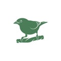 Saira Amarela bird vector illustration. Saira Amarela bird logo design concept template. Creative symbol
