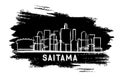 Saitama Japan City Skyline Silhouette. Hand Drawn Sketch. Business Travel and Tourism Concept with Modern Architecture Royalty Free Stock Photo