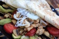 Saj kebab with chicken Royalty Free Stock Photo