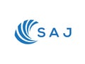 SAJ letter logo design on white background. SAJ creative circle letter logo Royalty Free Stock Photo