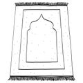 Sajadah Prayer Mat Ramadan Outline Illustration Royalty Free Stock Photo