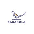 Sakabula bird logo design vector Royalty Free Stock Photo