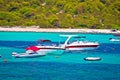 Sakarun beach yachting bay boats view Royalty Free Stock Photo