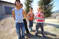 Poor but happy nomadic children in the Yenidogan neighborhood of Sakarya province.