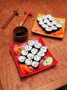 Sake avocado maki sushi