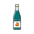 sake bottle japanese food color icon vector illustration