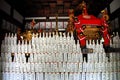 Sake bottles and divine palanquin