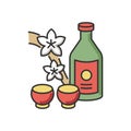 Sake RGB color icon Royalty Free Stock Photo