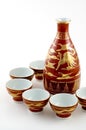 Sake Serving Set Royalty Free Stock Photo