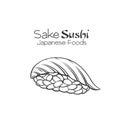 Sake sushi outline