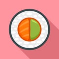 Sake wasabi sushi icon, flat style Royalty Free Stock Photo