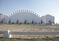 Sakhir, Bahrain Nov 26: Lipizzaner Stallions show Royalty Free Stock Photo