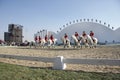 Sakhir, Bahrain Nov 26: Lipizzaner Stallions show Royalty Free Stock Photo