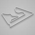 Sakhir Circuit for motorsport and autosport. Template for your design Royalty Free Stock Photo