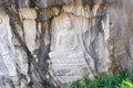 Buddha Image Statue Craft On The Rock Cliff