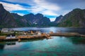 Sakrisoy fishing village on Lofoten Islands, Norway Royalty Free Stock Photo