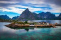 Sakrisoy fishing village on Lofoten Islands, Norway Royalty Free Stock Photo