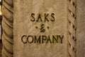 Saks & Company Sign - New York City