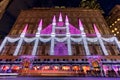 Saks Fifth Avenue with Christmas light show and holiday season window displays. 5th Avenue. Midtown Manhattan, New York City, NYC Royalty Free Stock Photo